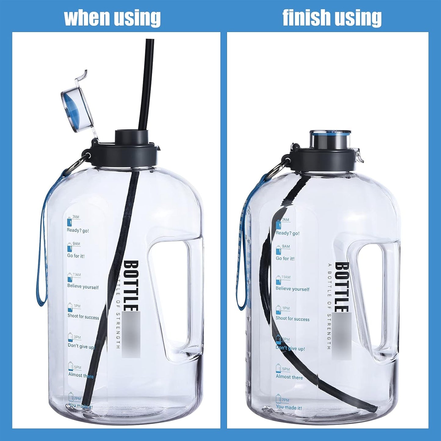ALINK 15 inch Extra Long Reusable Black Silicone Straws, 4-Pack Flexible Straws for Stanley 40 oz Tumbler, 1 Gallon Water Bottle, Wine Bottle, 128 64 oz Tumbler with Brush