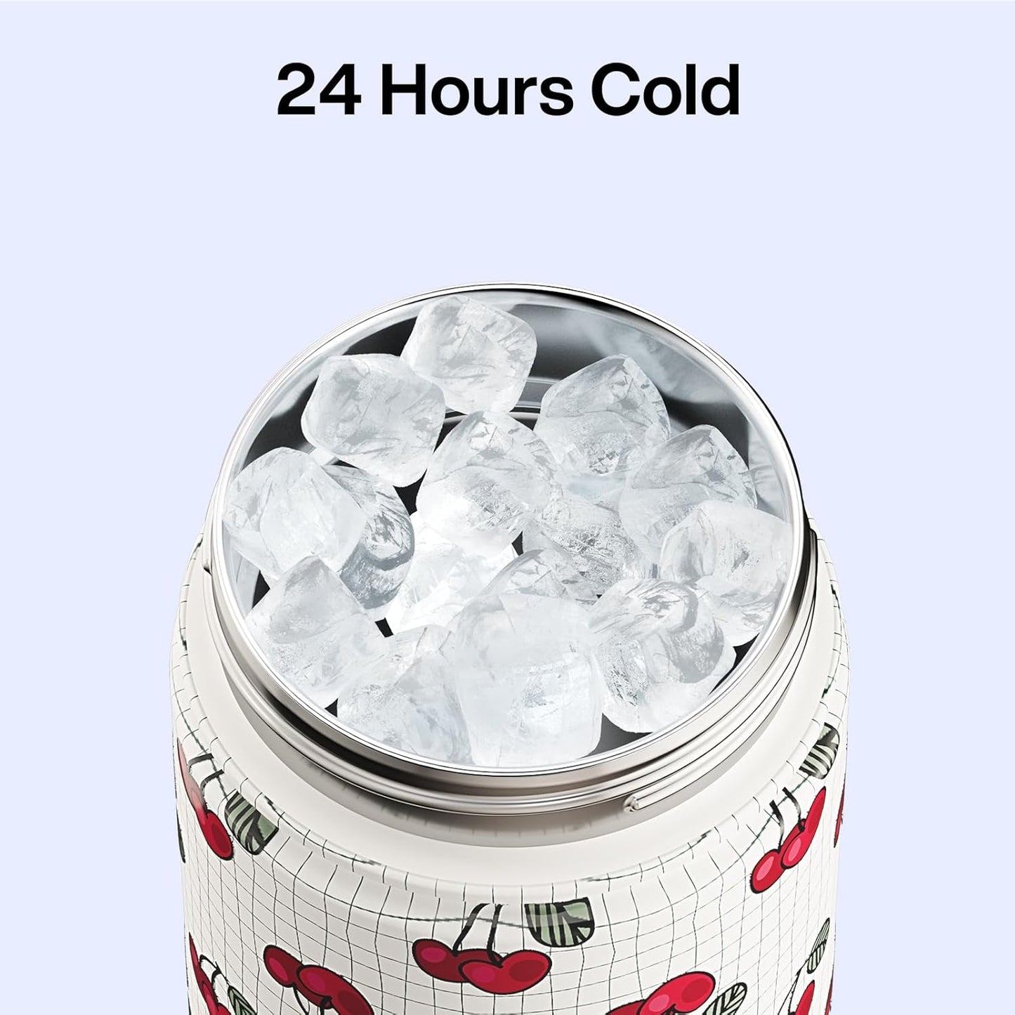 ENCOOL Insulated Water Bottle with Straw Stainless Steel Water Bottle, Leak-Proof, BPA-Free, Double Wall Vacuum Keeps Cold for 24 Hours for Sports, Travel, School (26 oz, Cotton Candy) - Colors A