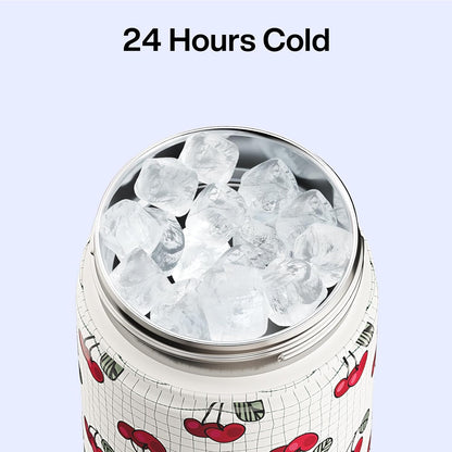 ENCOOL Insulated Water Bottle with Straw Stainless Steel Water Bottle, Leak-Proof, BPA-Free, Double Wall Vacuum Keeps Cold for 24 Hours for Sports, Travel, School (26 oz, Cotton Candy) - Colors A