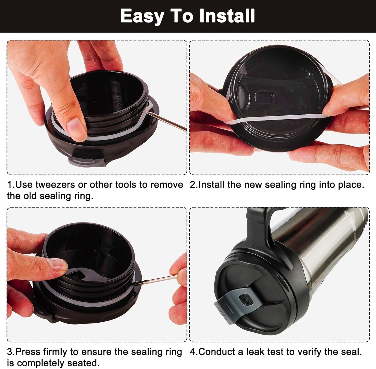 5 Pack Replacement Lid Seal for Bubba HERO 18oz Mug, Gasket Seals Compatible with Bubba Stainless Steel Travel Mug, Leak-Proof BPA Free
