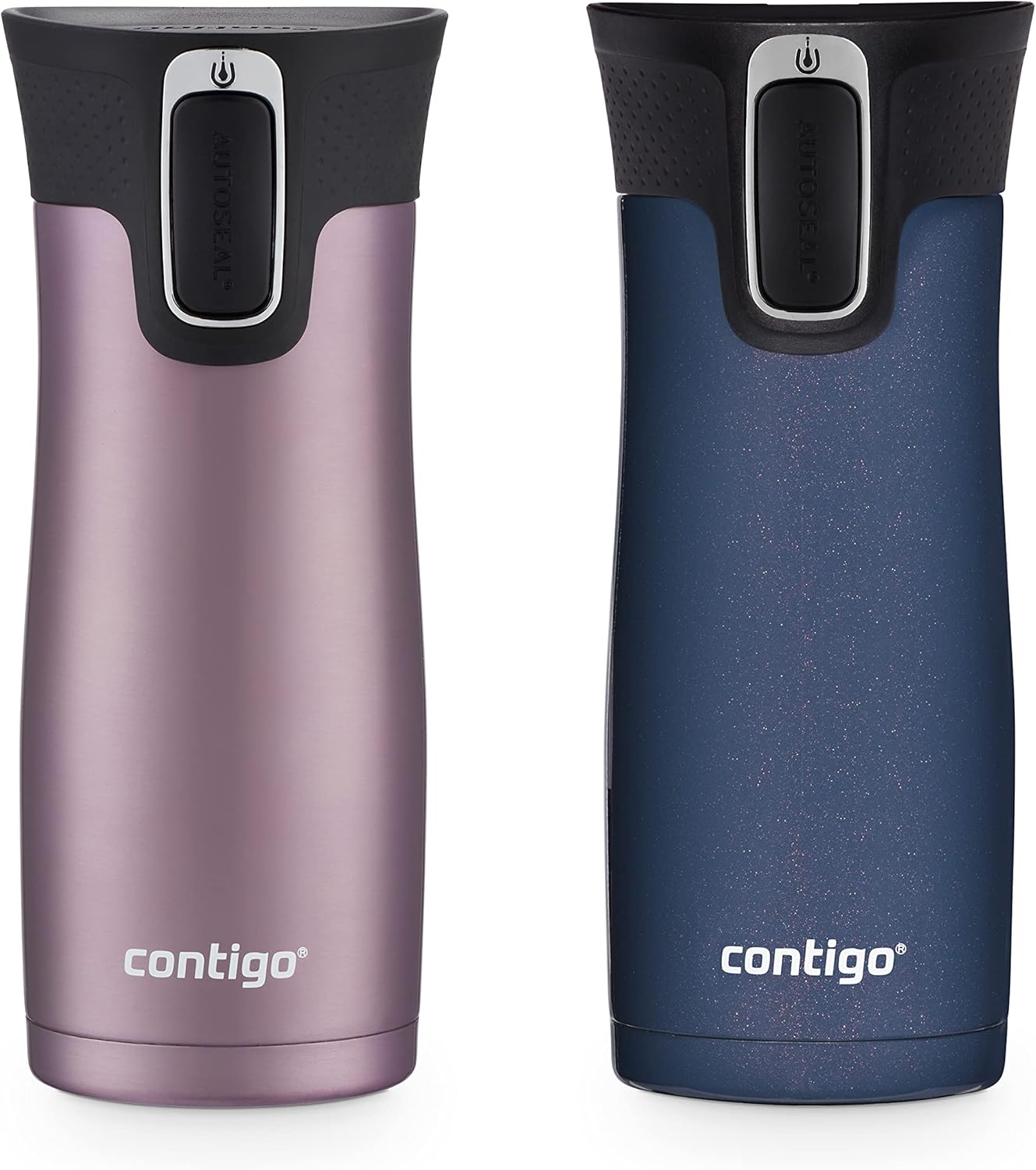Contigo AUTOSEAL West Loop Vacuum-Insulated Stainless Steel Travel Mug with Easy-Clean Lid 12 oz Blueberry