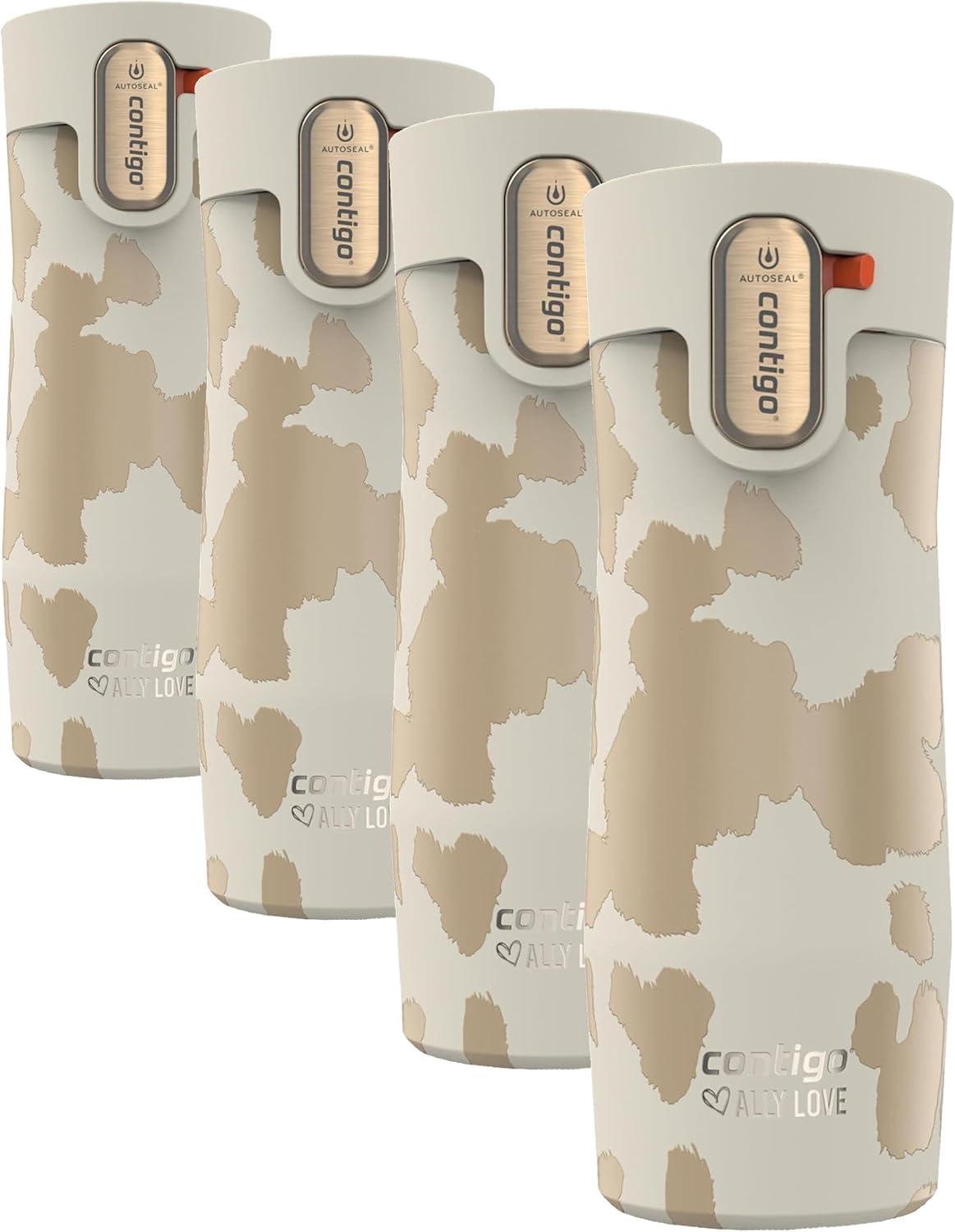 Contigo x Ally Love Stainless Steel Vacuum-Insulated Travel Mug with Autoseal and Easy Clean Lid, Spill-proof, Keeps Drinks cold 24 hrs & hot for 11 hrs, BPA Free, 16oz., West Loop 3.0, Licorice