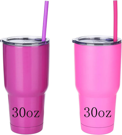 ALINK Reusable Silicone Smoothie Straws, 12” Extra Long Flexible Half Gallon Replacement Straws for Tall Travel Mug, 32 oz 40 oz YETI/RTIC Tumbler, Set of 6 with Brush