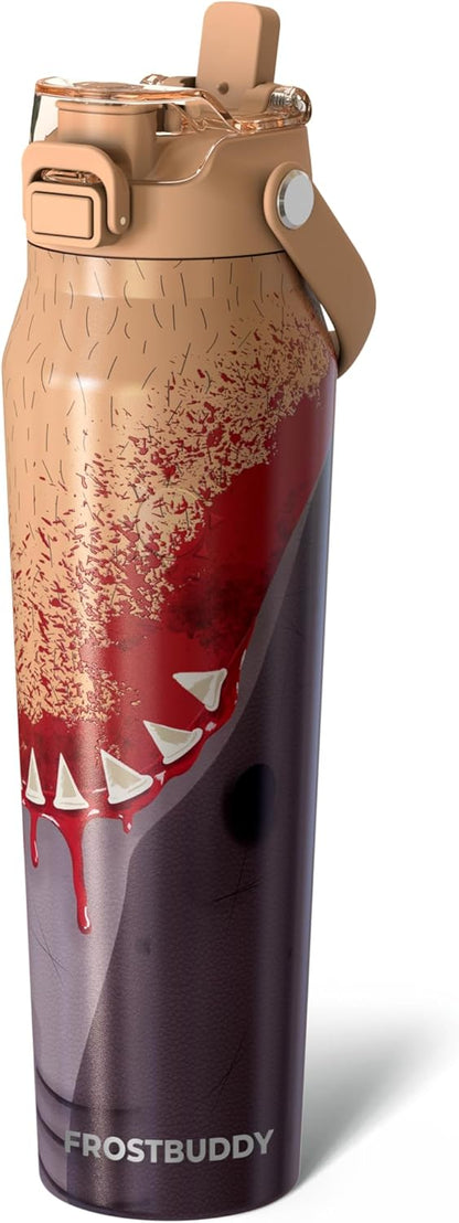 Frost Buddy 24oz Insulated Water Bottle with Straw & Chug Lid | Leak-Proof Stainless Steel | 24-Hours Cold | Sweat-Proof, Cup Holder Friendly | Ideal for Gym, Travel, Sports & Everyday Hydration - Colors B