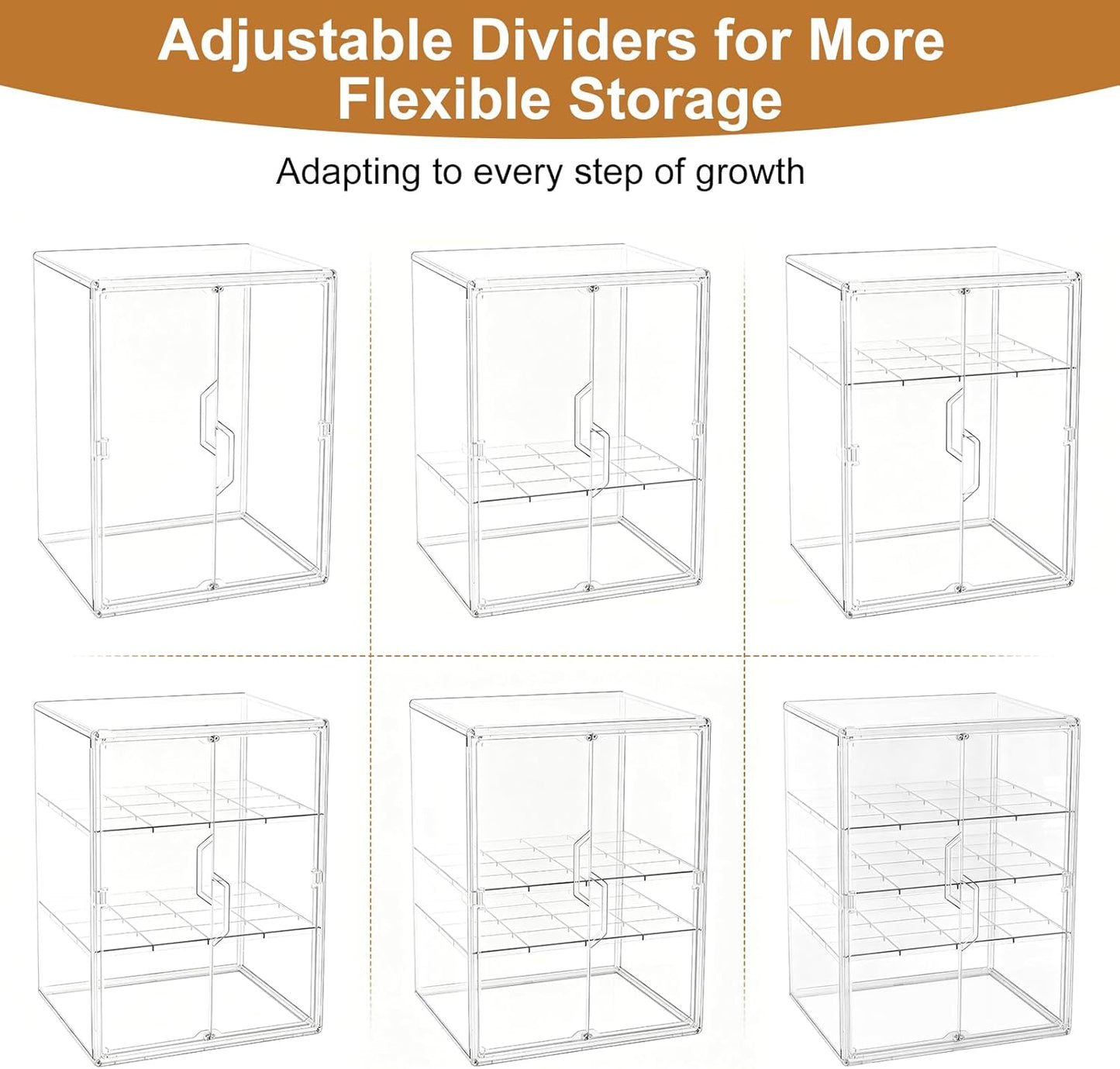 ERTIUANIO Baby Bottle Organizer – 3 Tier Bottle Storage Organizer Baby for Nipples, Pump Parts, Food Jars – Clear Acrylic Bottle Station Organizer for Countertop and Kitchen, Gifts for New Mom