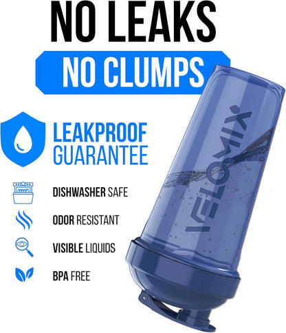 VELOMIX -6 PACK- 28 oz Protein Shaker Bottle for Protein Mixes - 6x Wire Whisk | Leak Proof Shaker Cups for Protein Shakes | Protein Shaker Bottle Pack | Protein Shake Cup (Earth Tones Collection)