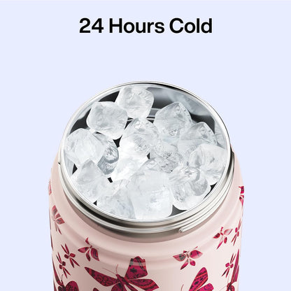 ENCOOL Insulated Water Bottle with Straw Stainless Steel Water Bottle, Leak-Proof, BPA-Free, Double Wall Vacuum Keeps Cold for 24 Hours for Sports, Travel, School (26 oz, Cotton Candy) - Colors B