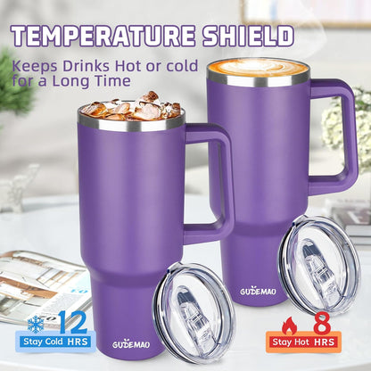 20 oz Insulated Coffee Mug with Ceramic Coating, Stainless Steel Travel Mug Tumbler with Handle Lid and Straw, Double Wall Leak-Proof Coffee Travel Mug Keeps Drink Hot and Cold (Black)
