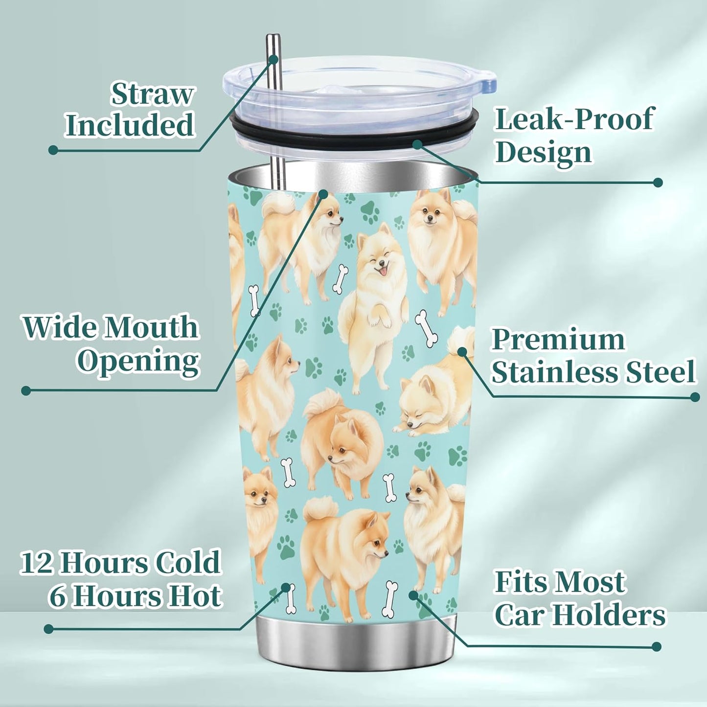 Beagle Gifts for Women Men, 40oz Stainless Steel Insulated Tumbler Travel Cup Mug, Funny and Unique Beagle Gifts for Dog Lover - Colors B