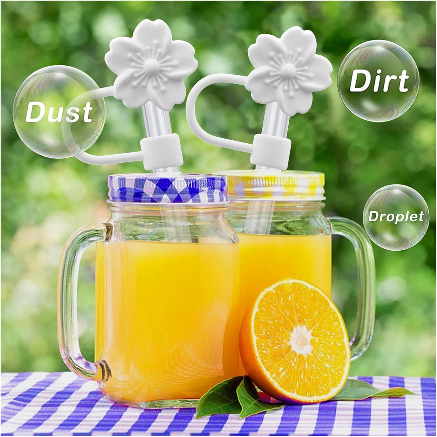 Straw Cover Cap for Stanley Cup,Silicone Straw Topper 10 mm 0.4 in Reusable Straw Tips Lids,Straw Tip Covers for Stanley Cups Accessories