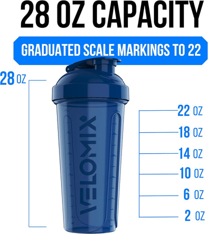 VELOMIX -6 PACK- 28 oz Protein Shaker Bottle for Protein Mixes - 6x Wire Whisk | Leak Proof Shaker Cups for Protein Shakes | Protein Shaker Bottle Pack | Protein Shake Cup (Earth Tones Collection)
