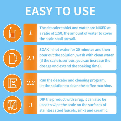 NATRUTH 20 Packs Powerful Limescale Removal,Efficient Water Bottle Cleaning Tablets,Odor-Free KETTLE & Coffee Cup Cleaner Tablets,Descaler for Coffee Machine,Natural Stainless Steel Cup Cleaners