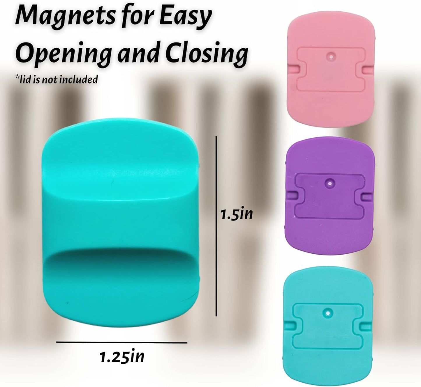Magnetic Slider Replacement for Yeti Tumblers | 3 Pack Magnetic Lid Sliders, Compatible with 10oz, 16oz, 20oz, 26oz, 30oz Yeti Cups | Durable, Reusable, Colorful, Easy Snap-In Installation