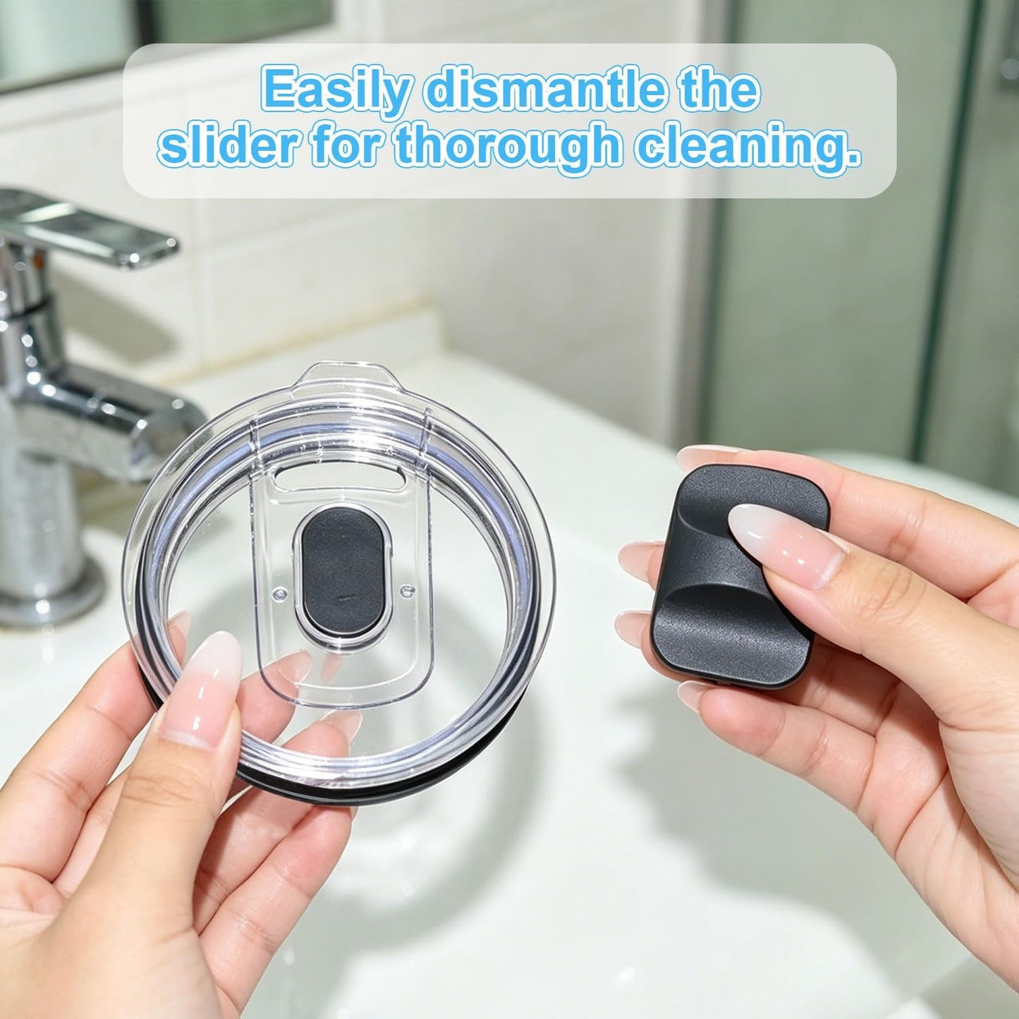 4 Pack 20 oz Tumbler Lids for YETI, Magnetic Slider Replacement Lids for YETI 20 oz Tumbler, 10/24 oz Mug and 10 oz Lowball, Travel Spill Proof Cup Lids Covers with Magnetic Slider Switch, BPA Free