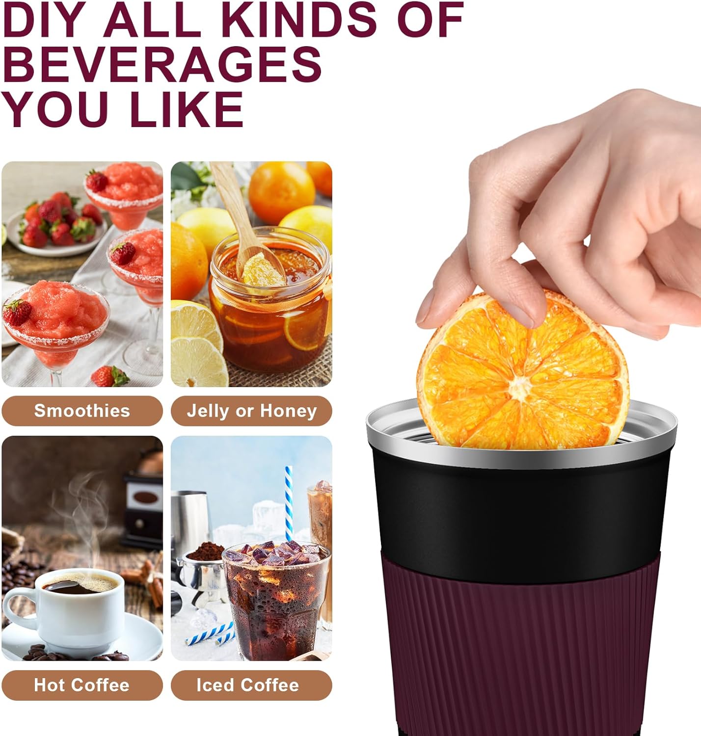 KETIEE Travel Coffee Mug Spill Proof 12oz, Insulated Travel Mug to Go, Reusable Coffee Cup with Seal Lid, Vacuum Stainless Steel Tumbler for Hot/Cold Drinks (Red)