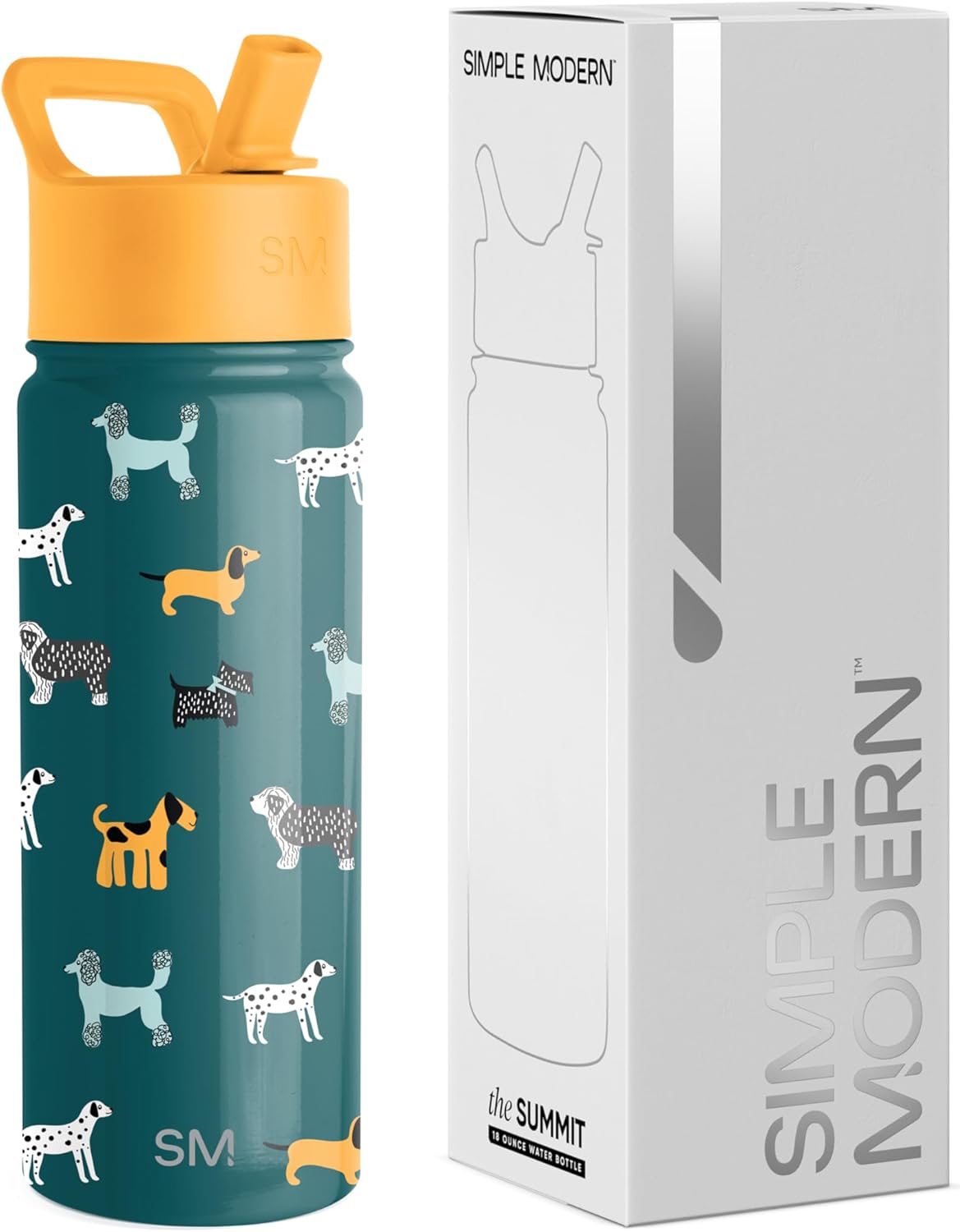 Simple Modern Kids Water Bottle with Straw Lid | 14oz Insulated Stainless Steel Kids Tumbler & Spill Proof Toddler Cup for School, Girls, Boys | Summit | Chloe Floral - Colors A