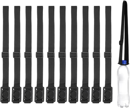 PATIKIL Water Bottle Lanyard, Adjustable Holder Shoulder Strap with Ring Buckle Carrier Clips for Walk Outdoor