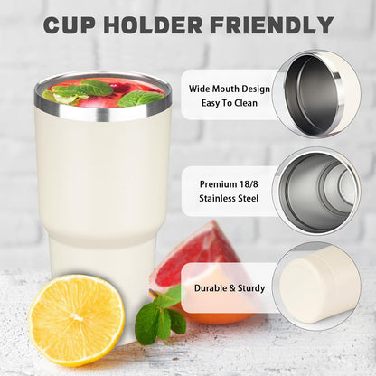 20 oz Tumbler with Lids and Straws, Stainless Steel Insulated Coffee Tumbler, Double Wall Vacuum Insulated Travel Mug Cup, Leakproof Thermal Coffee Cup for Hot and Cold Drinks (azure blue)