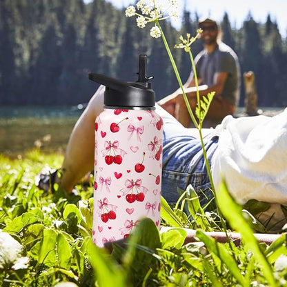 32 oz Pickleball Insulated Water Bottle with Straw - Pickleball Gym Hiking Sports Coffee Mug | Perfect Pickleball Gifts for Women, Pickleball Decor Accessories