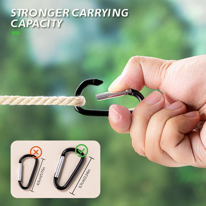 Heavy-Duty Water Bottle Holder with Carabiner – Fits 1.0" or 1.4" Bottles, Holds Towels or Hats,Outdoor Hiking Water Bottle Clip.