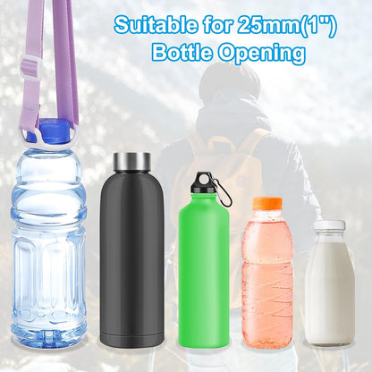 PATIKIL Water Bottle Lanyard, Adjustable Holder Shoulder Strap with Ring Buckle Carrier Clips for Walk Outdoor