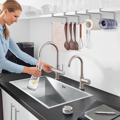 Tumbler Lid Organizer, Horizontal Tumbler Lid Storage Hook Up to 10 Lids, Space Saving Cup Lid Holders Under Cabinet Tumbler Lid Hook for Kitchen Organizer and Storage,Hanging Paper Towel Rack Hanger