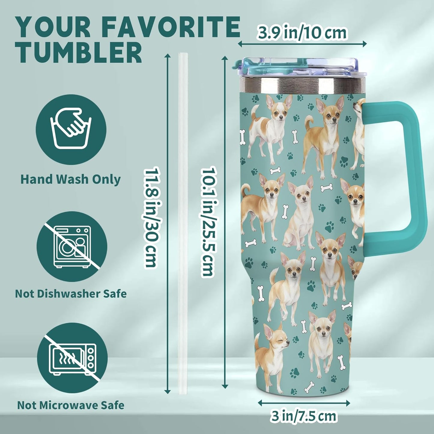 Beagle Gifts for Women Men, 40oz Stainless Steel Insulated Tumbler Travel Cup Mug, Funny and Unique Beagle Gifts for Dog Lover - Colors B
