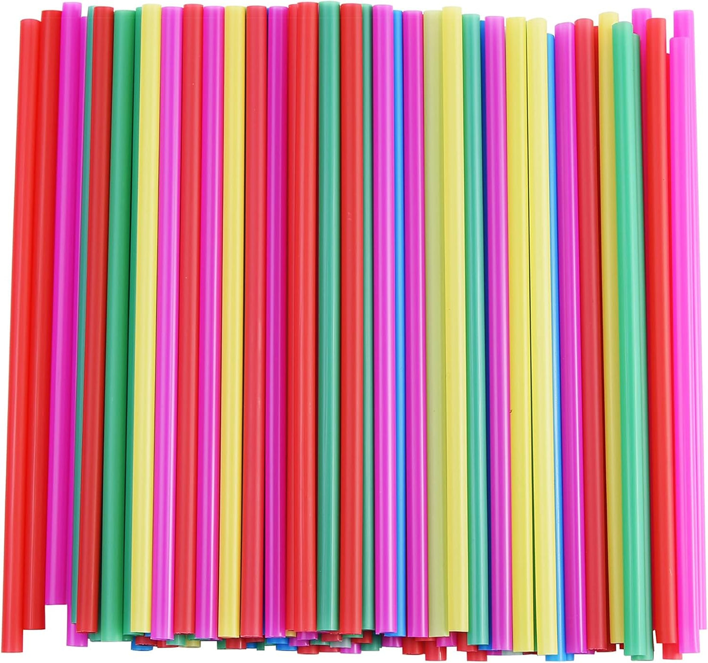 ALINK 100 Extra Large Plastic Bubble Tea Smoothie Straws, 1/2" Wide X 8 1/2" Long Jumbo Boba Straws for Milkshakes, Milk Tea, Slush, Juice, Party