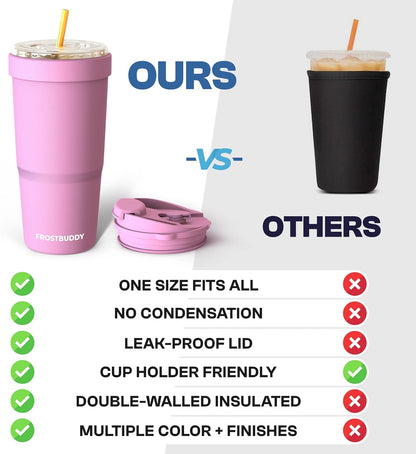 Frost Buddy Togo Buddy | 30 oz Stainless Steel Vacuum Insulated Tumbler | To Go Coffee Cup – Iced Coffee Cups, Iced Coffee Sleeve, Travel Mug, Thermal Cup for Hot & Cold Drinks, Dunkin Cup (Pencil) - Colors A