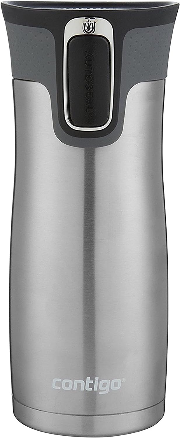 Contigo AUTOSEAL West Loop Vacuum-Insulated Stainless Steel Travel Mug with Easy-Clean Lid 12 oz Blueberry