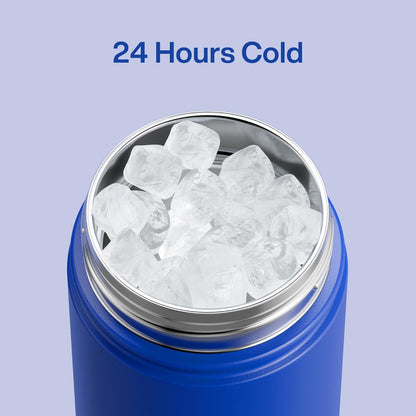 ENCOOL Insulated Water Bottle with Straw Stainless Steel Water Bottle, Leak-Proof, BPA-Free, Double Wall Vacuum Keeps Cold for 24 Hours for Sports, Travel, School (26 oz, Cotton Candy) - Colors D