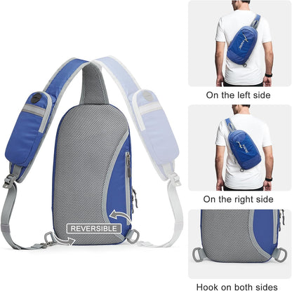 G4Free Sling Bag RFID Blocking Lightweight Crossbody Backpack Chest Shoulder Bag for Travel Sports Running