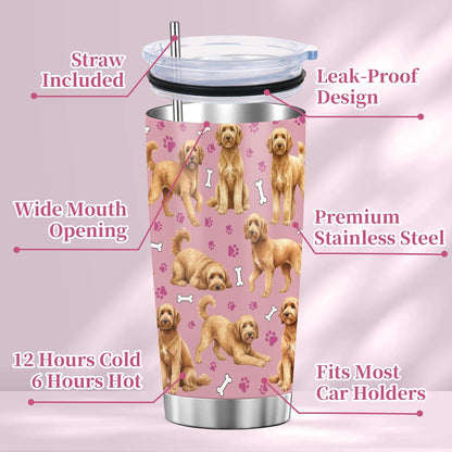 Beagle Gifts for Women Men, 40oz Stainless Steel Insulated Tumbler Travel Cup Mug, Funny and Unique Beagle Gifts for Dog Lover - Colors B