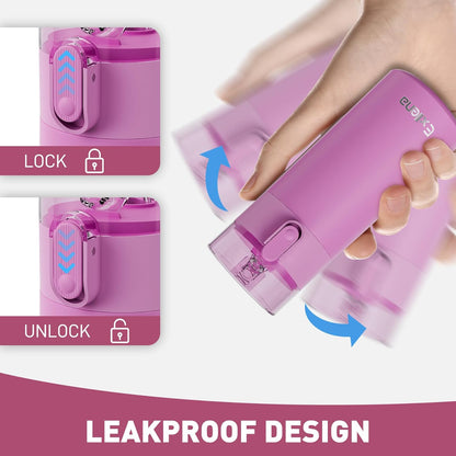 5oz Small Water Bottles with Straw, Mini Water Bottle with One-Hand Open Design, Leak-Proof Locking Lid for Hot&Cold Drinks, Small Travel Water Bottle - 100% Leakproof for School, Travel...(Mint)