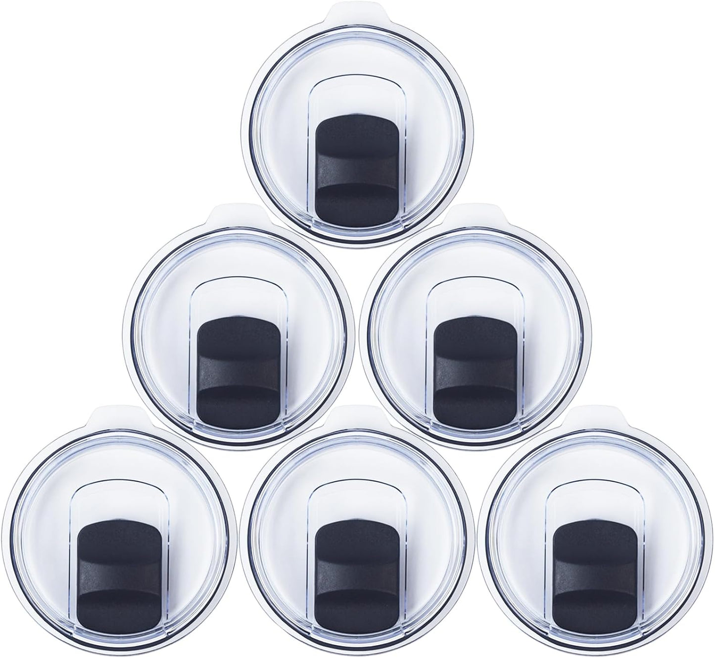 4 Pack 20 oz Tumbler Lid, Magnetic Slider Replacement Lids for YETI 20 oz Tumbler, 10/24 oz Mug and 10 oz Lowball, Spill Proof Cup Lids Covers Compatible for Ozark Trail, Old Style Rtic, BPA Free