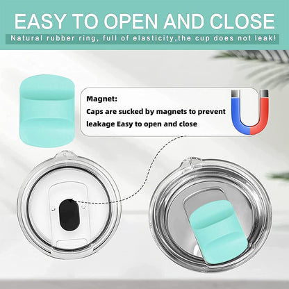 Replacement Magnetic Lid Slider,Compatible with YETI Lid 10oz, 14oz, 16oz, 20oz, 26oz, 30oz,Magnetic Spill Proof Tumbler Cover(4 Packs)