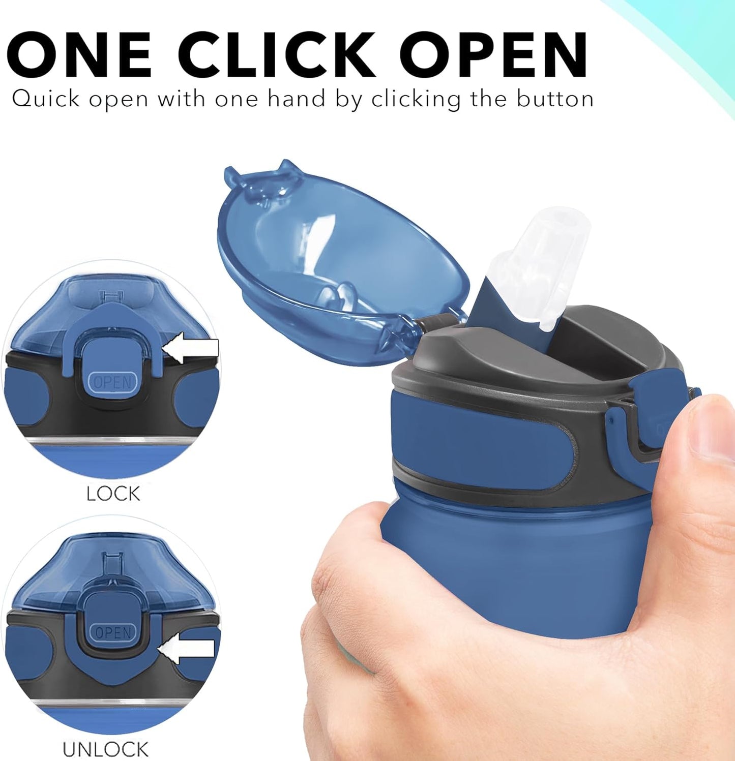 Enerbone 32 oz Drinking Water Bottle with Times to Drink and Straw, Motivational with Carrying Strap, Leakproof BPA & Toxic Free, Ensure You Drink Enough Water for Fitness Gym Outdoor