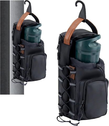 Magnetic Gym Bag for Men and Women, Water Bottle Holder, Gym Pouch with Shoulder Strap for Travel, Sports, Work, Fitness (Strap)