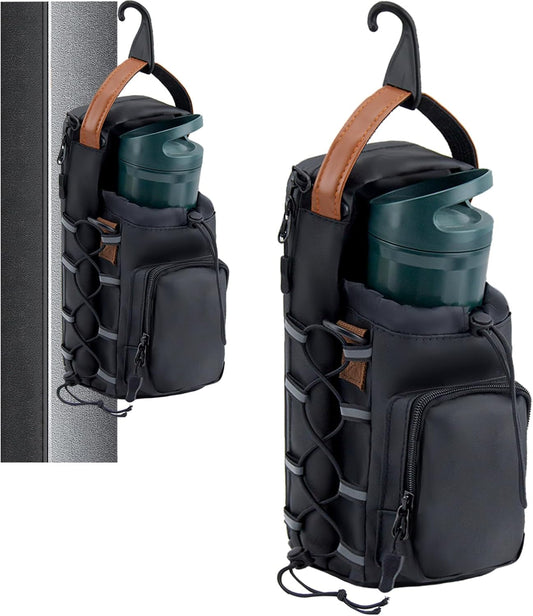 Magnetic Gym Bag for Men and Women, Water Bottle Holder, Gym Pouch with Shoulder Strap for Travel, Sports, Work, Fitness (Strap)