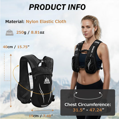 Azarxis Running Water Bottles Flask BPA Free Leakproof Hydration Vest Packs Waist Belt Replacement for Triathlon Marathon Hiking Cycling Climbing Runner