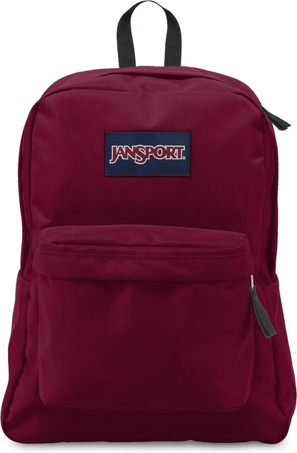JanSport SuperBreak One Backpacks - Durable, Lightweight Bookbag with 1 Main Compartment, Front Utility Pocket with Built-in Organizer - Premium Backpack, Black - Colors B