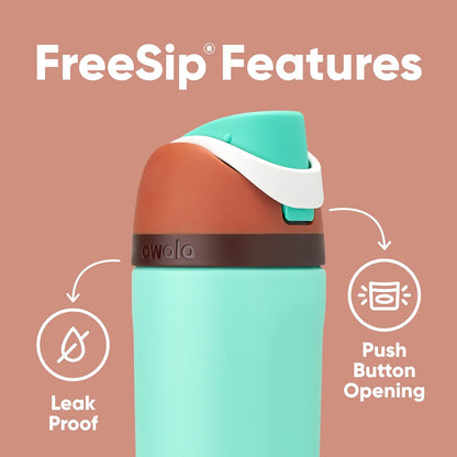 Owala FreeSip Insulated Stainless Steel Water Bottle with Straw, BPA-Free Sports Water Bottle, Great for Travel, 32 Oz, Denim