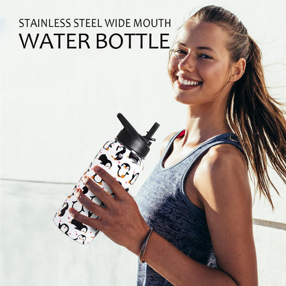 32 oz Pickleball Insulated Water Bottle with Straw - Pickleball Gym Hiking Sports Coffee Mug | Perfect Pickleball Gifts for Women, Pickleball Decor Accessories