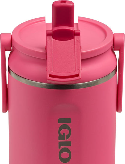 Igloo 20 oz Stainless Steel Tumbler | Sport Sipper Bottle | Thrift Pink