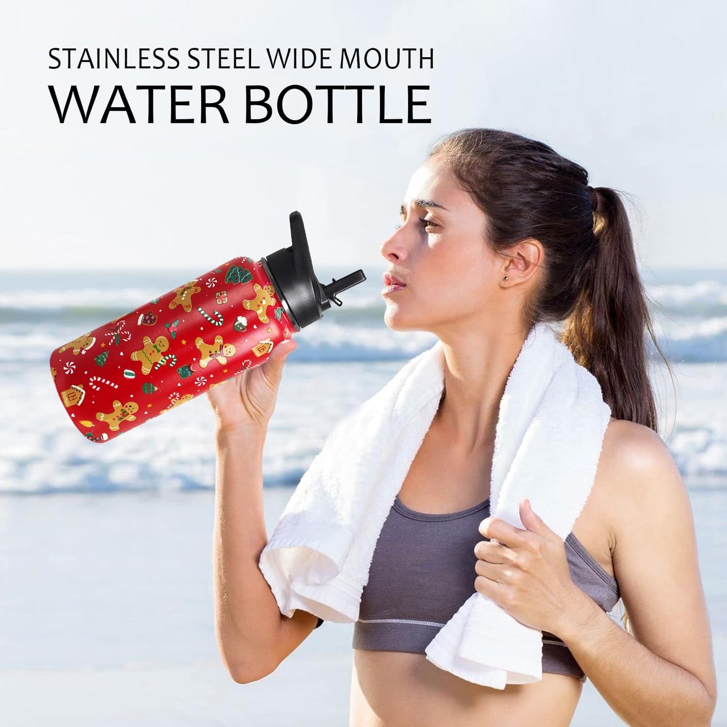 32 oz Pickleball Insulated Water Bottle with Straw - Pickleball Gym Hiking Sports Coffee Mug | Perfect Pickleball Gifts for Women, Pickleball Decor Accessories