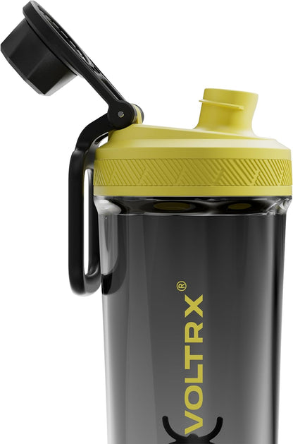 VOLTRX Electric Protein Shaker Bottle - USB Rechargeable Mixer Cup for Shakes and Meal Replacements, BPA-Free Tritan, 20oz