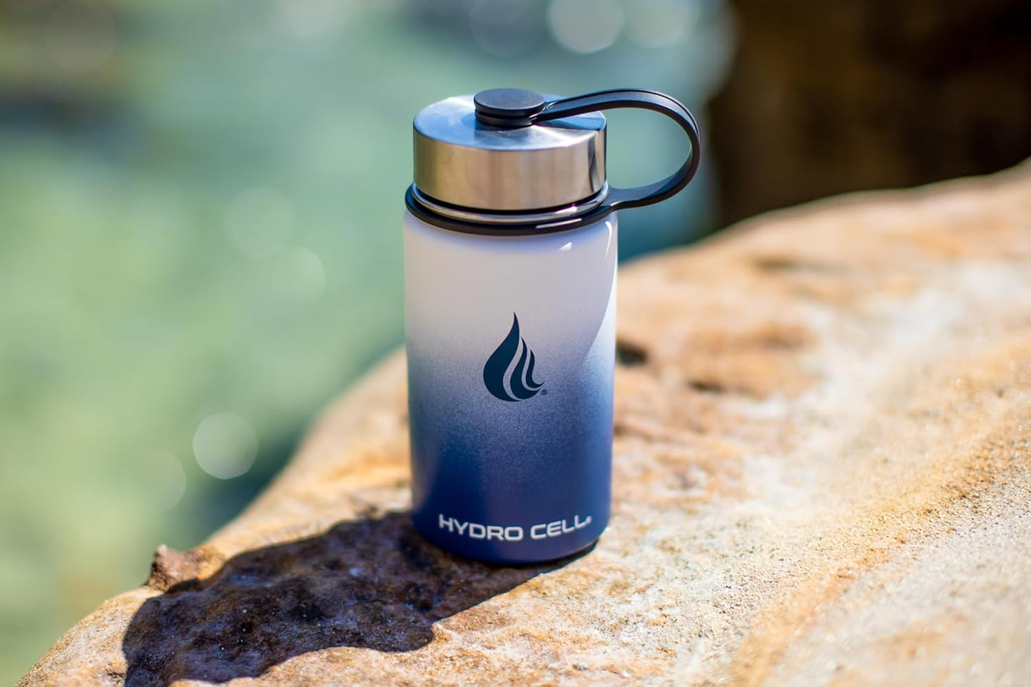 HYDRO CELL Stainless Steel Insulated Water Bottle with Straw - For Cold & Hot Drinks - Metal Vacuum Flask with Screw Cap and Modern Leakproof Sport Thermos for Adults (Neon 18oz)