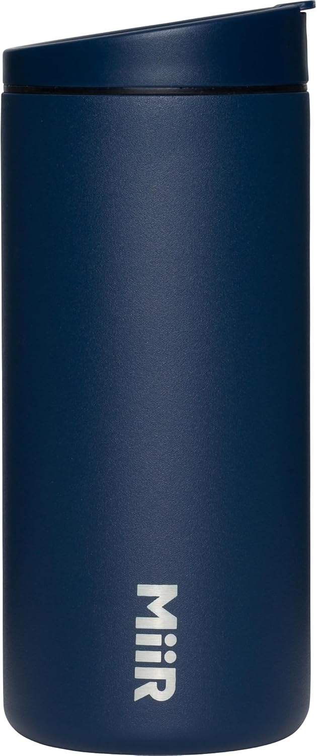 MiiR Flip Traveler 16oz - Double-Wall Vacuum Insulated with Flip Lid, BPA-Free Stainless Steel Construction, Insulated Tumbler for Hot or Cold Drinks