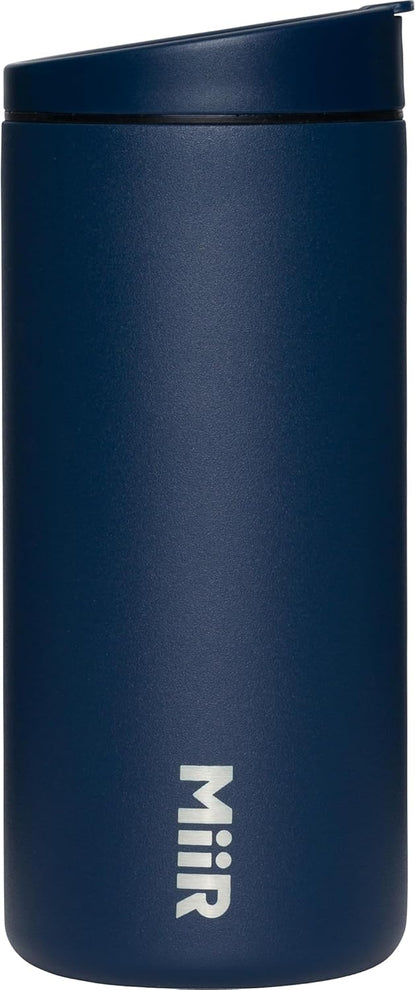 MiiR Flip Traveler 16oz - Double-Wall Vacuum Insulated with Flip Lid, BPA-Free Stainless Steel Construction, Insulated Tumbler for Hot or Cold Drinks