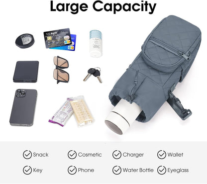 sportsnew Water Bottle Holder 40oz Crossbody Insulated Cup Sleeve Water Bottle Carrier Sling Bag with Phone Pocket, Walking
